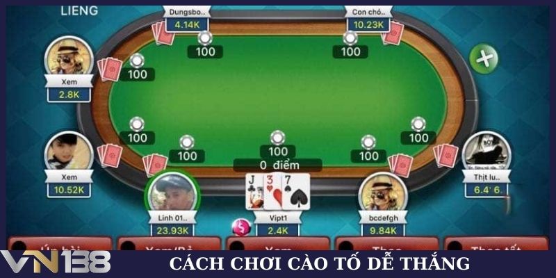 Cách chơi cào tố dễ thắng