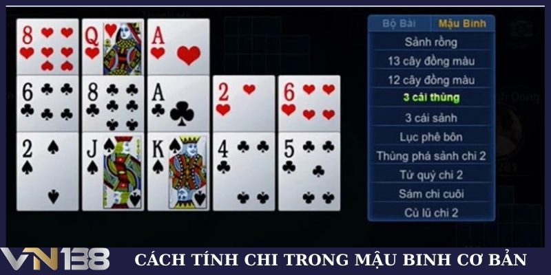 Cách tính chi trong mậu binh cơ bản