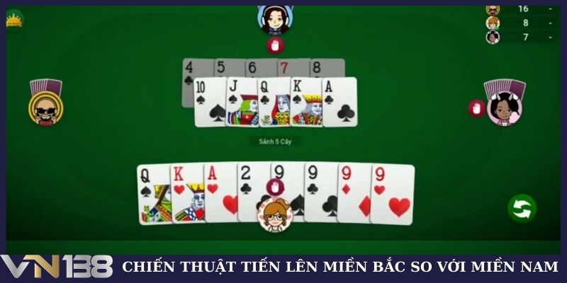 Chiến thuật tiến lên miền bắc so với miền nam