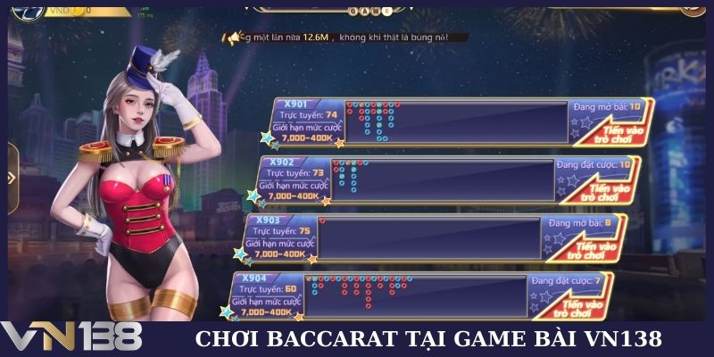 Chơi baccarat tại game bài VN138