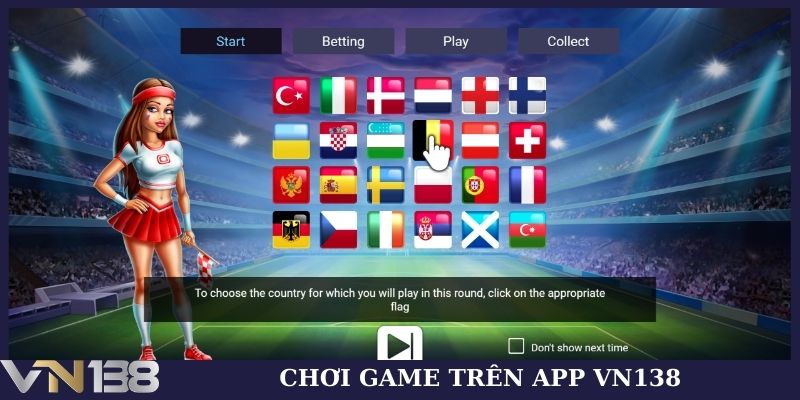 Chơi game trên app VN138