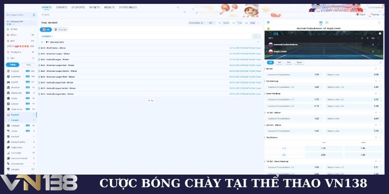 Cược bóng chày tại thể thao VN138