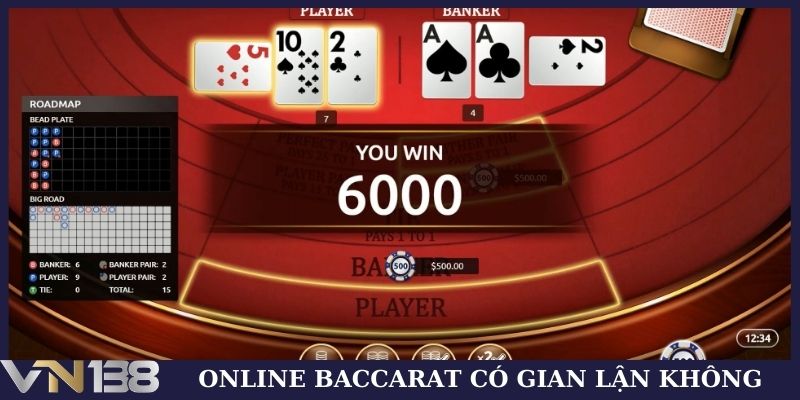 Online baccarat có gian lận không?